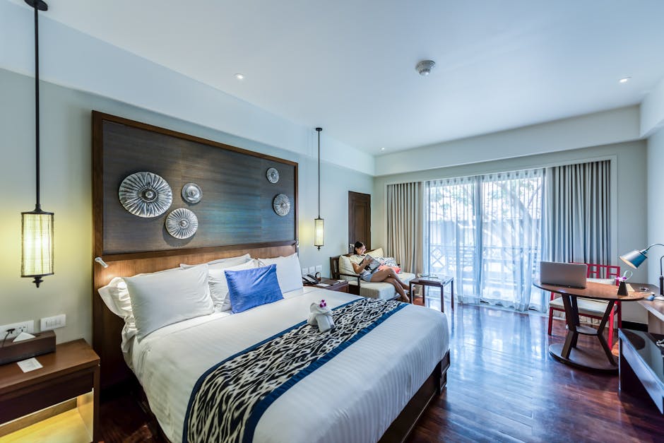 A detail shot of high-quality, eco-friendly commercial grade furniture, highlighting precise joinery and sustainable material textures, a hallmark of excellent custom hotel furniture services.