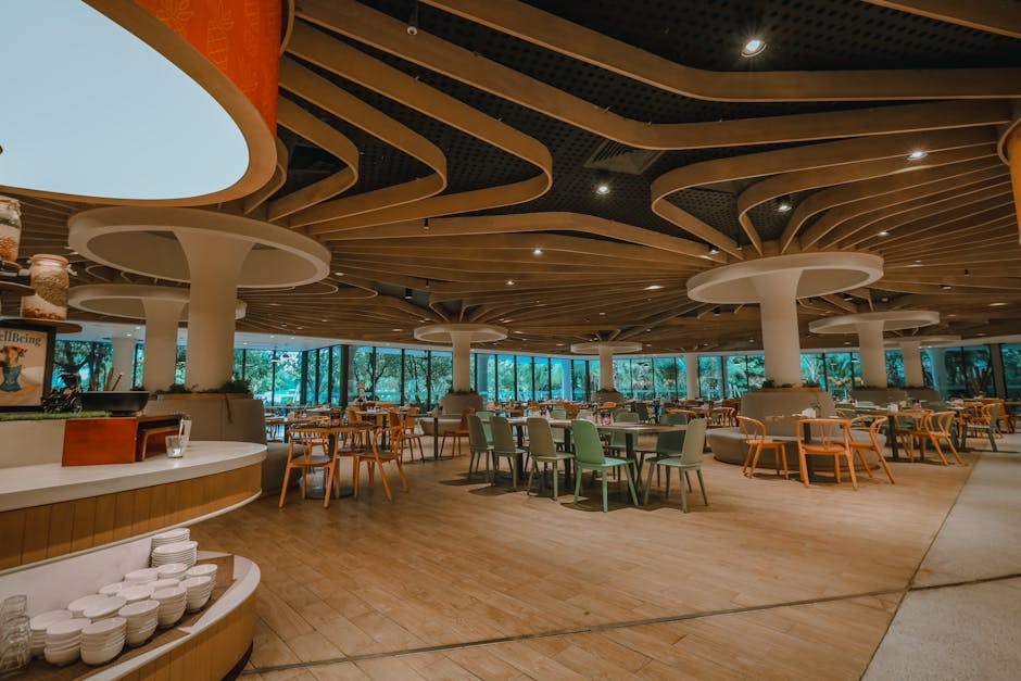 Explore a stunning, contemporary restaurant interior at a luxury hotel in Phú Quốc, Vietnam.