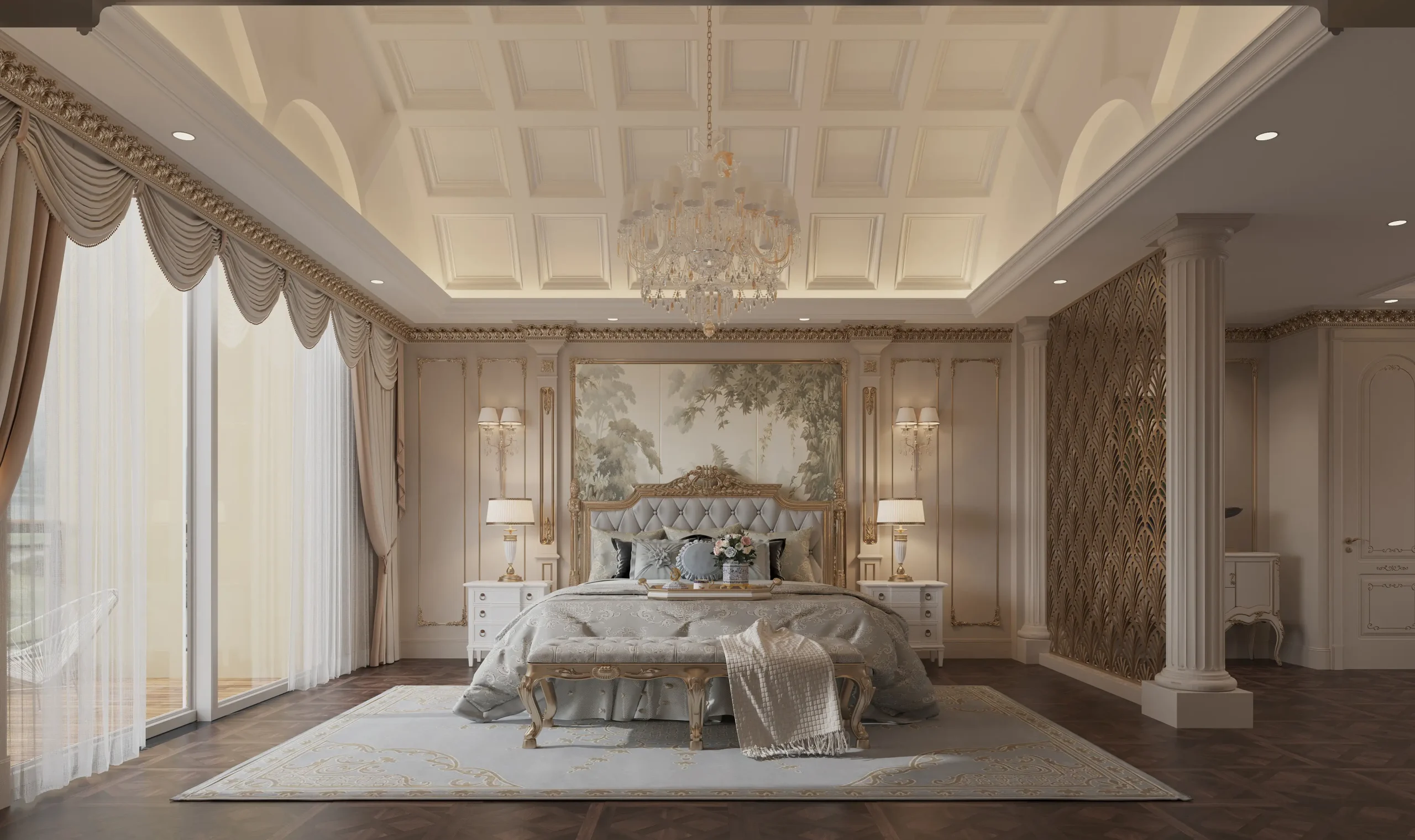 OneLuxeHouse Presidential Suite — neoclassical luxury bedroom furniture by Zhobai