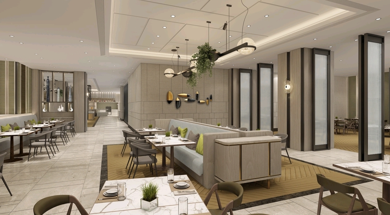 All-day dining cafe breakfast zone at Courtyard Changchun Poly