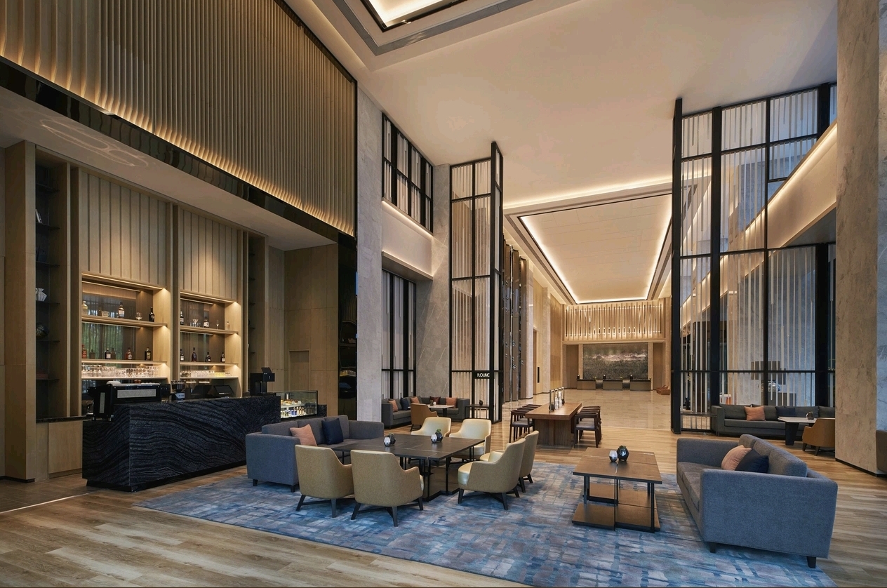 Lobby corner sofa lounge at Courtyard Changchun Poly