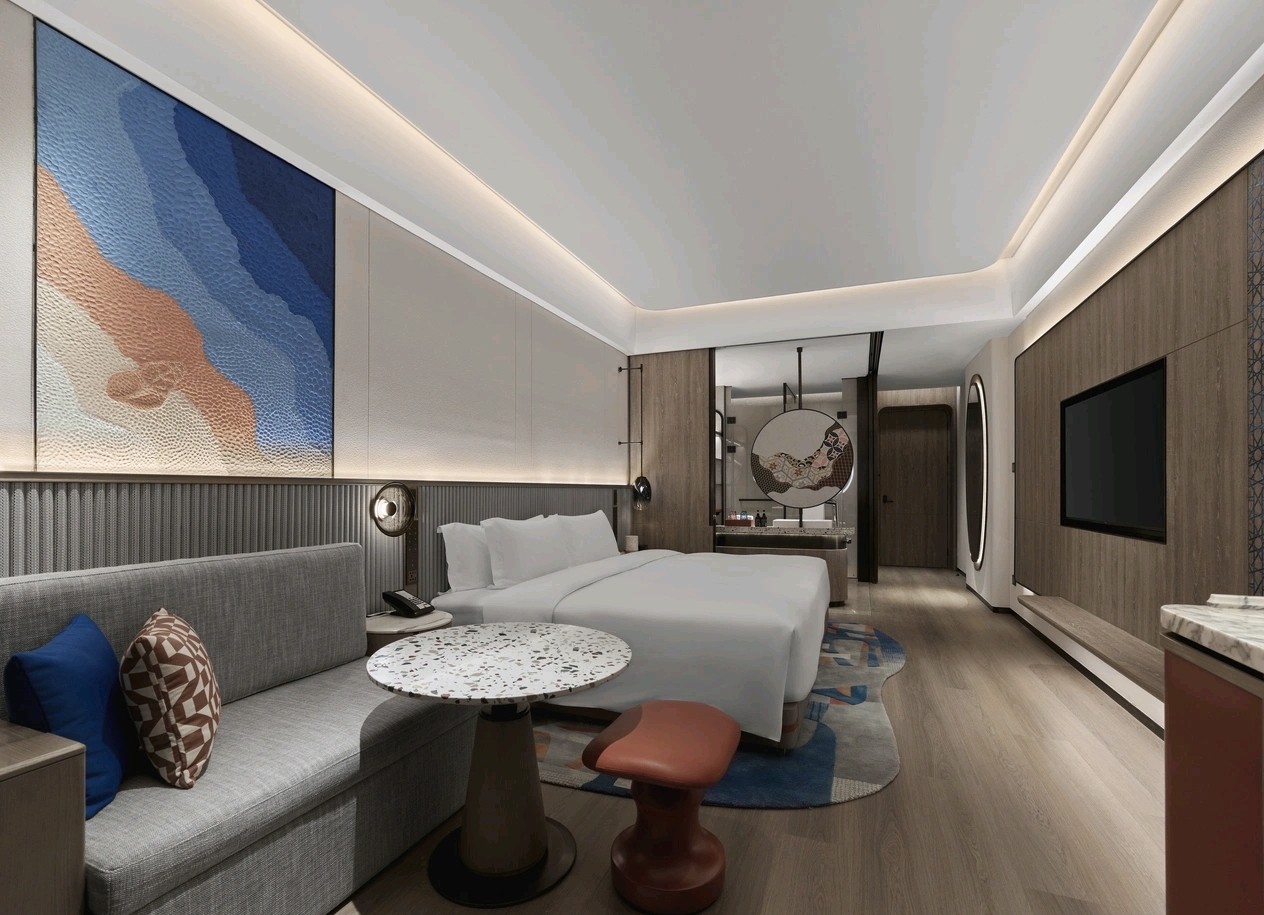Dhawa Beihai Weizhou Island junior luxury guest room — hotel furniture by Zhobai