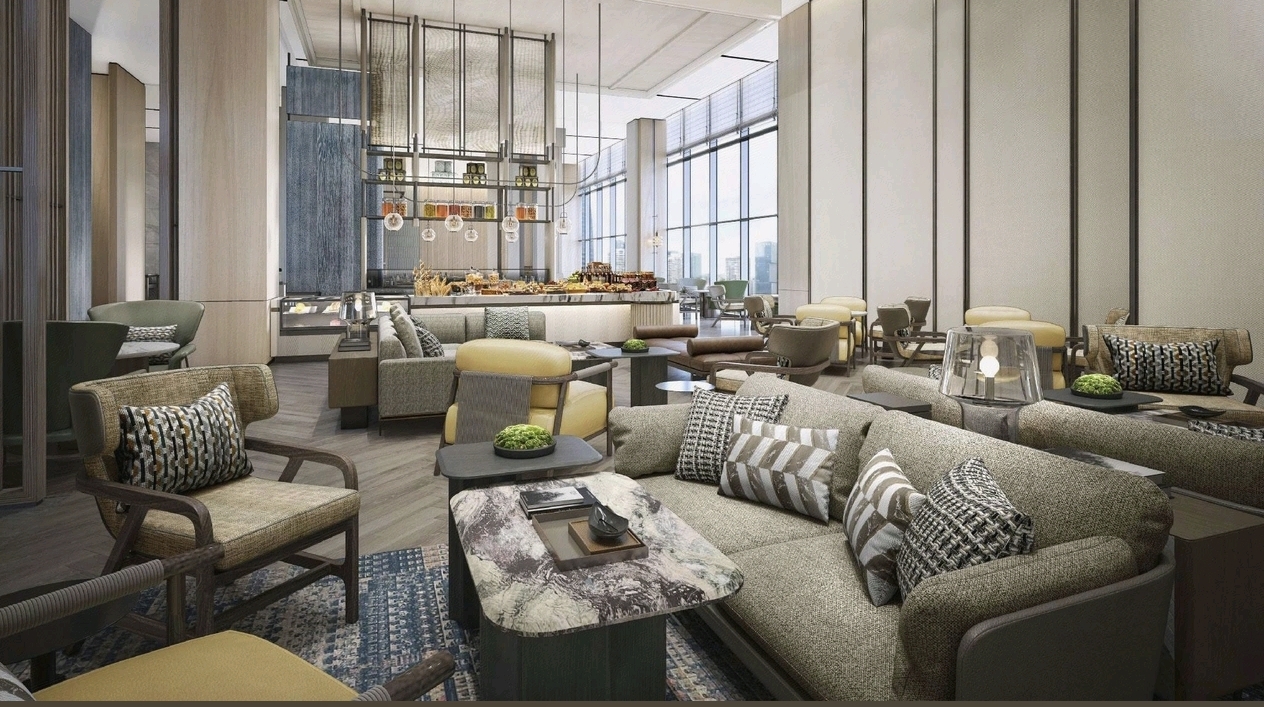 Lobby corner sofa casual lounge at DoubleTree Zhengzhou East