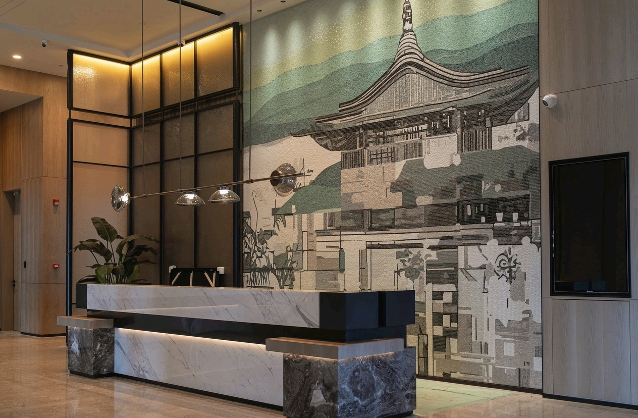Lobby reception counter area at DoubleTree Zhengzhou East
