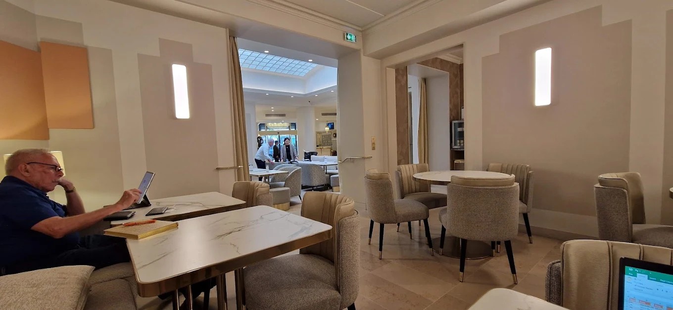 Small business dining nook at Hotel Camille Paris