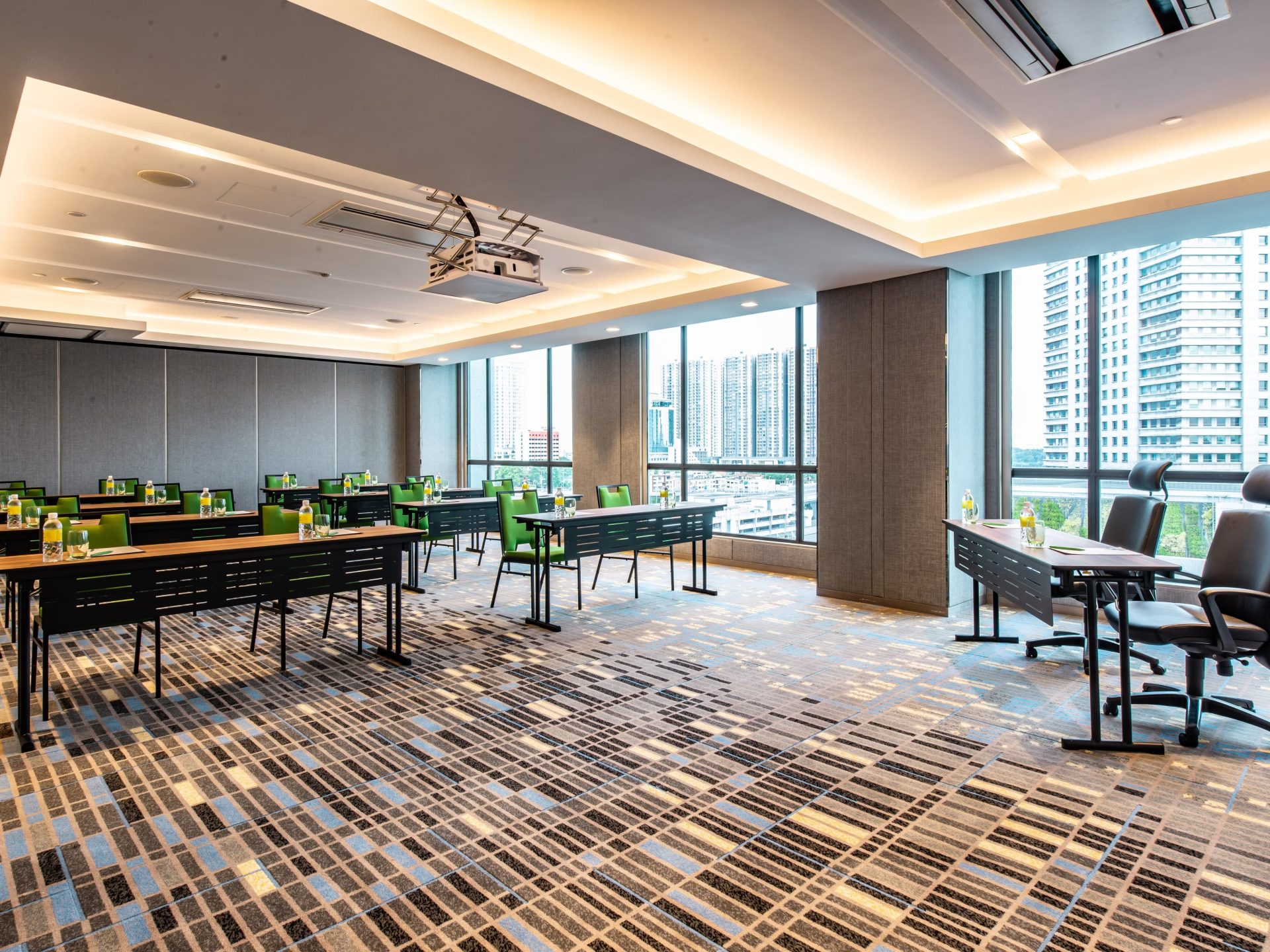 Holiday Inn Johor Bahru City Centre lobby business lounge and dining zone — furniture by Zhobai