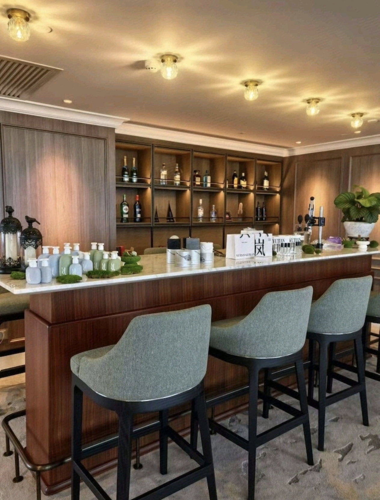 Kempinski Hotel Guiyang lobby bar counter area — bar furniture by Zhobai