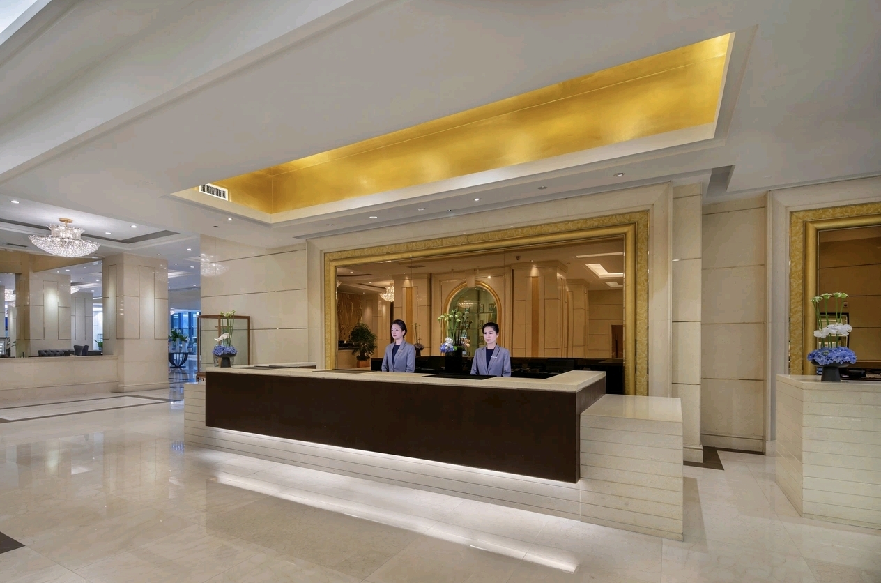 Kempinski Hotel Guiyang lobby reception desk — hotel furniture by Zhobai