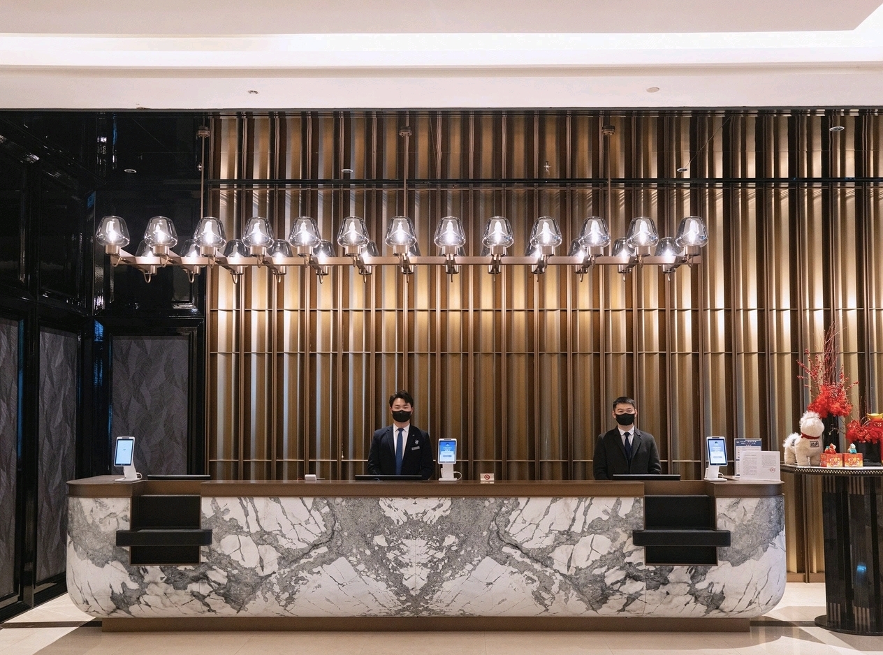Kempinski Hotel Guiyang luxury stone reception — premium materials by Zhobai