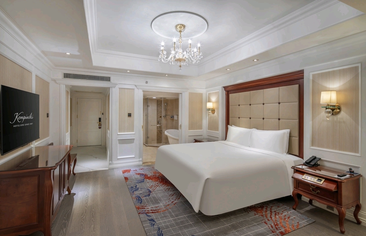 Kempinski Hotel Guiyang room corridor to bedroom view — furniture by Zhobai