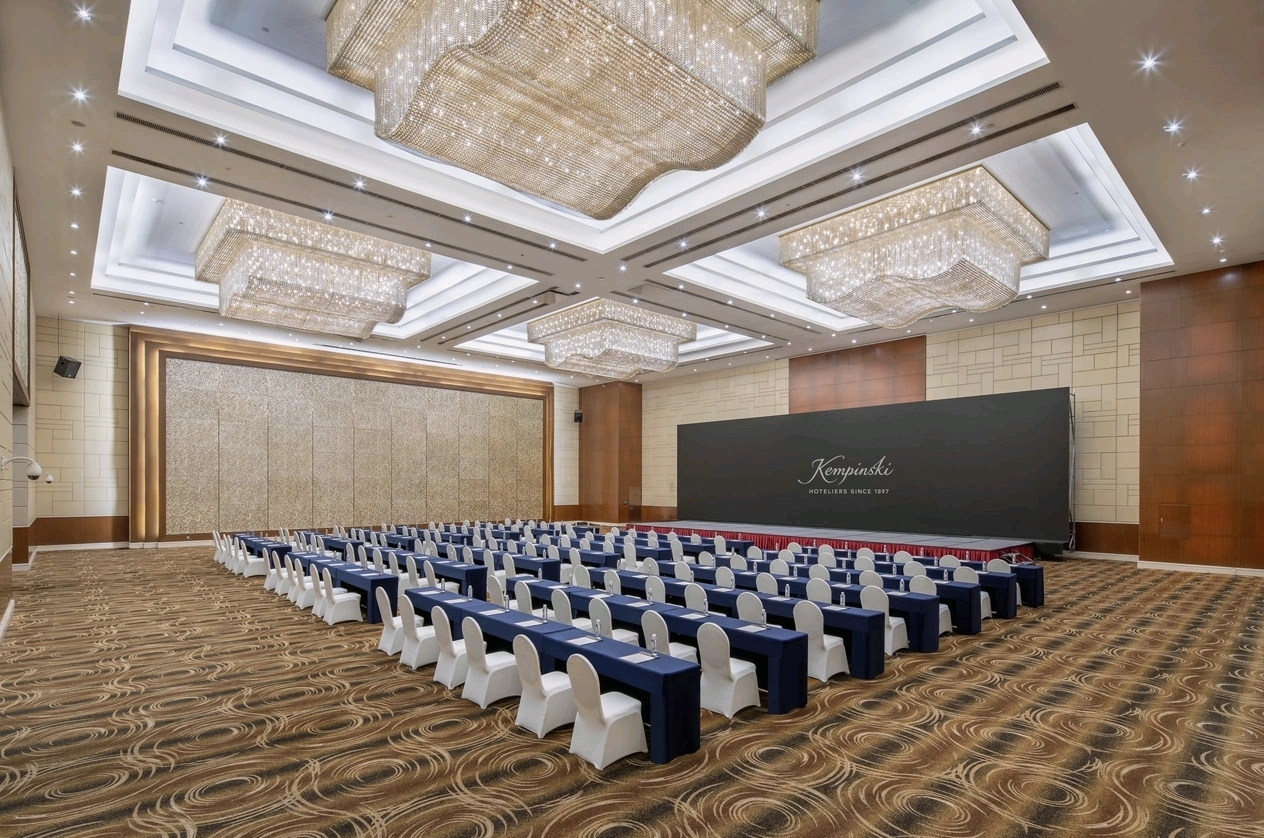 Kempinski Hotel Guiyang theater style conference hall — conference furniture by Zhobai