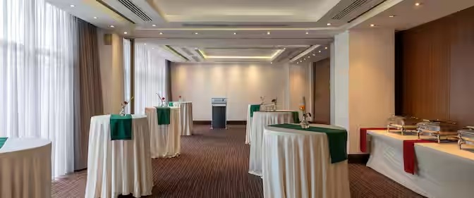 Radisson Blu Addis Ababa banquet entrance corridor — pre-function furniture by Zhobai