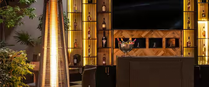 Radisson Blu Addis Ababa decorated bar counter — bespoke furniture by Zhobai