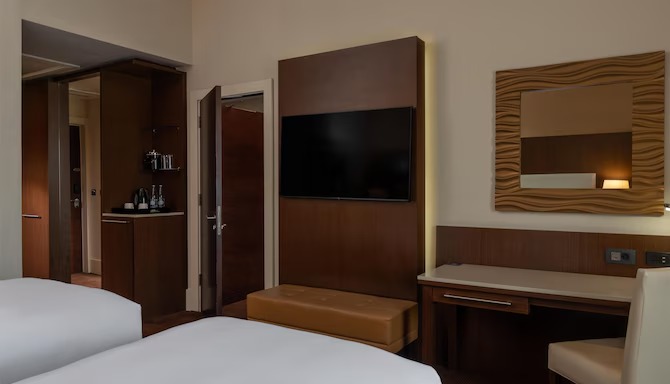 Radisson Blu Addis Ababa deluxe room work desk area — business furniture by Zhobai