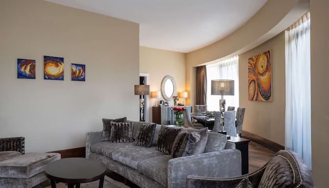 Radisson Blu Addis Ababa family suite lounge — presidential suite furniture by Zhobai