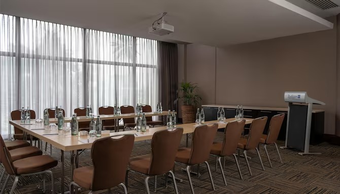 Radisson Blu Addis Ababa long table conference room — furniture by Zhobai