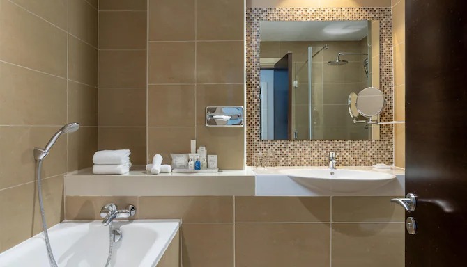 Radisson Blu Addis Ababa room open bathroom design — hotel furniture by Zhobai