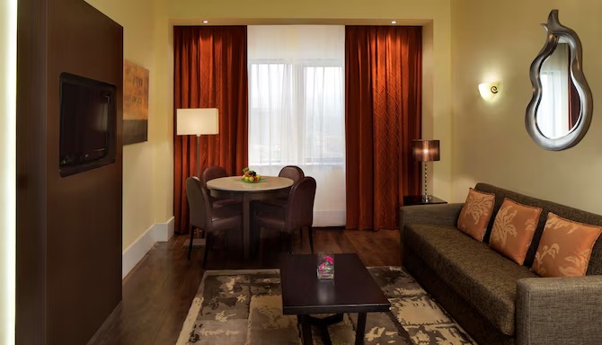 Radisson Blu Addis Ababa suite living room — custom furniture by Zhobai