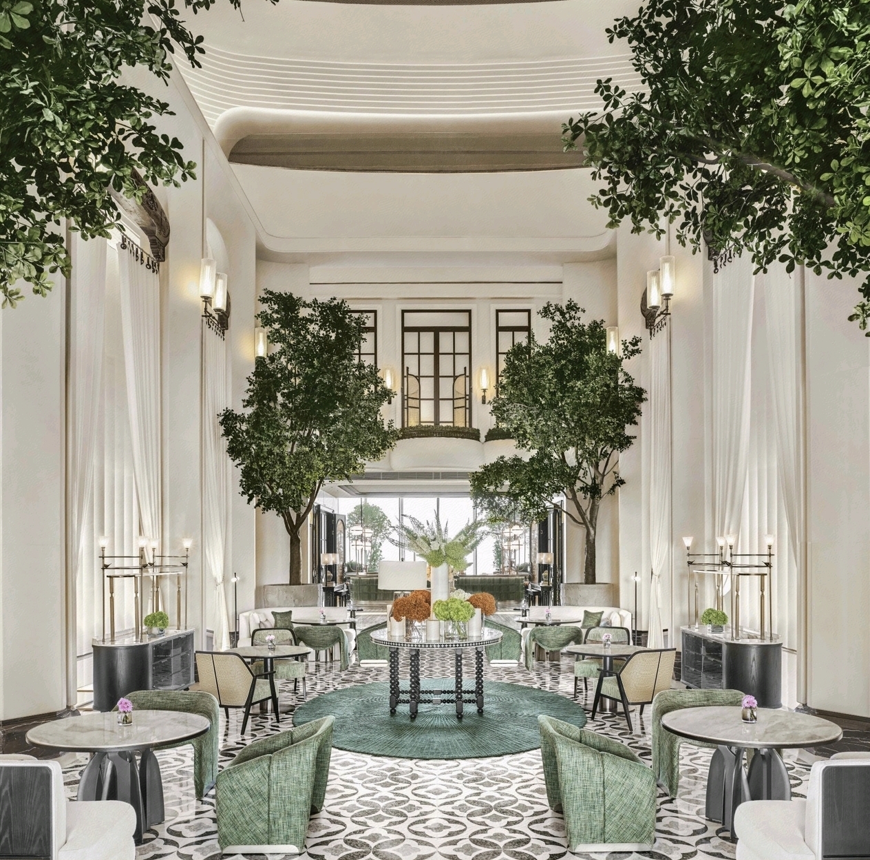 Shangri-La Nanshan Shenzhen all-day dining garden restaurant — furniture by Zhobai