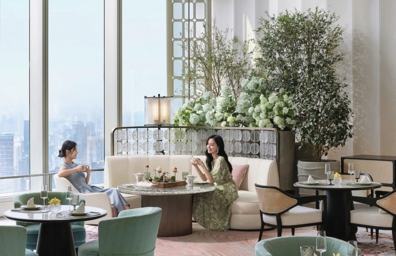 Shangri-La Nanshan Shenzhen sky city view tea lounge — furniture by Zhobai