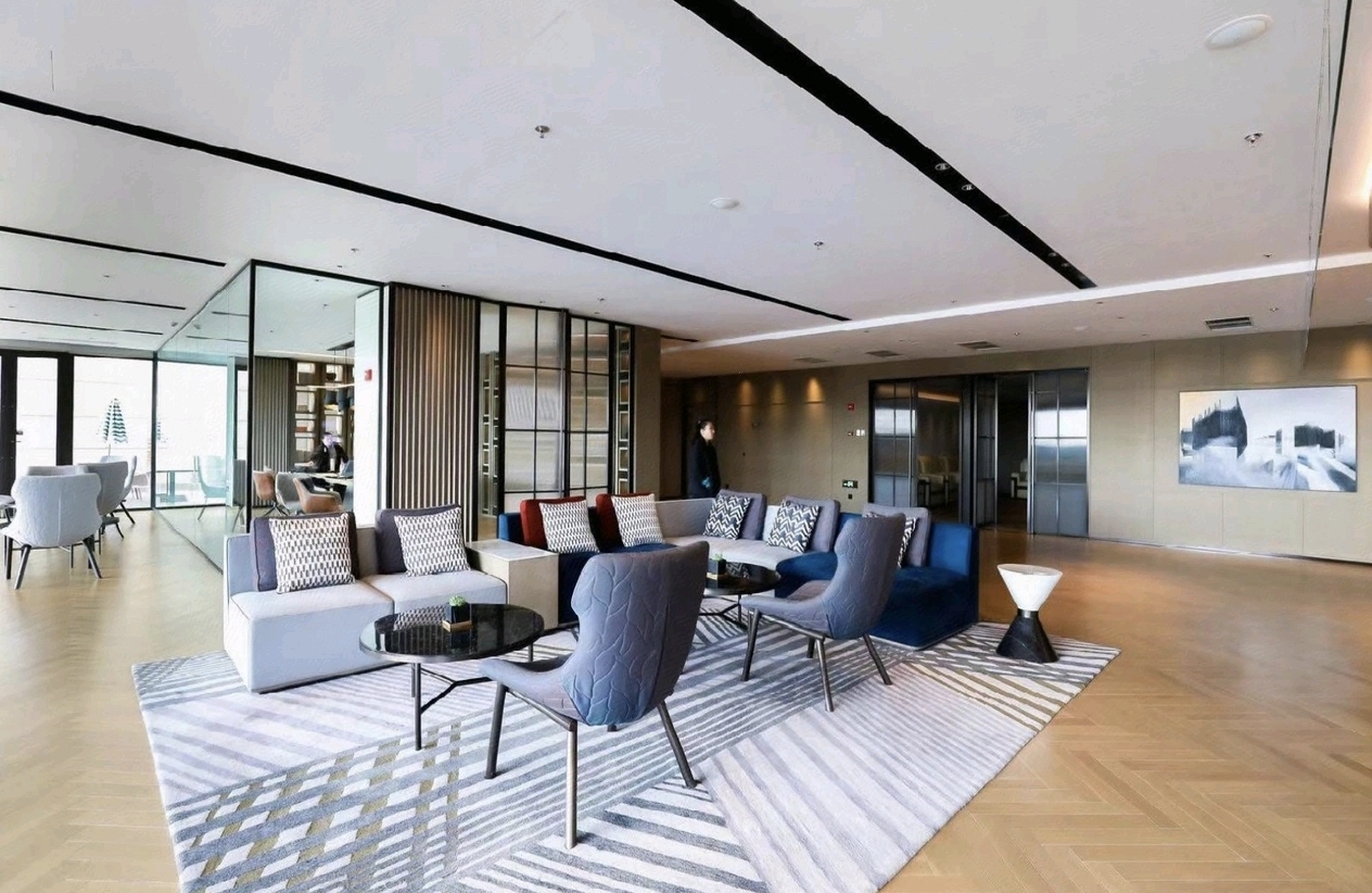 Sheraton Mianyang Xianhai lobby business coffee lounge — furniture by Zhobai