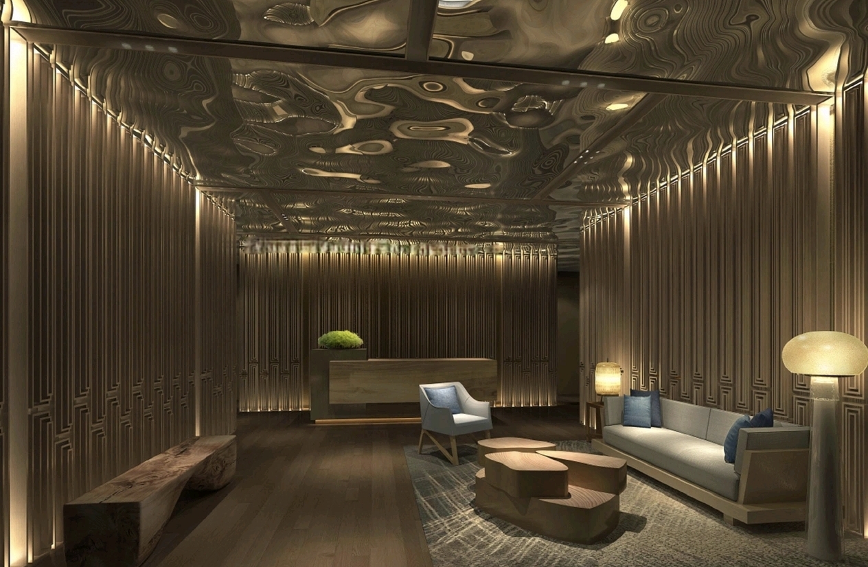 Wyndham Baise Resort underground lobby corridor — furniture by Zhobai
