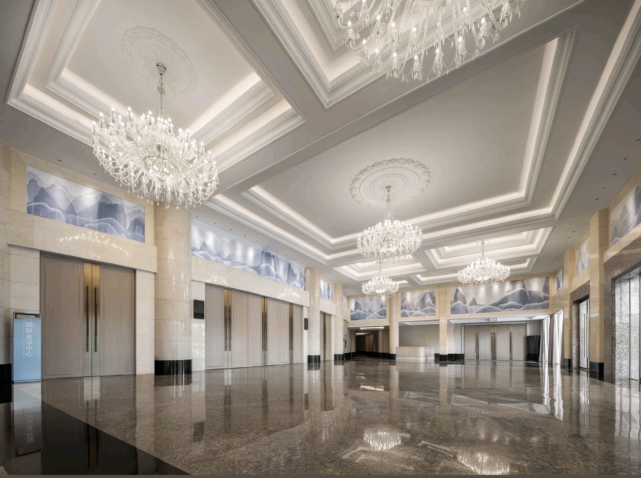 Grand lobby corridor passage at Wyndham Grand Zhaoqing